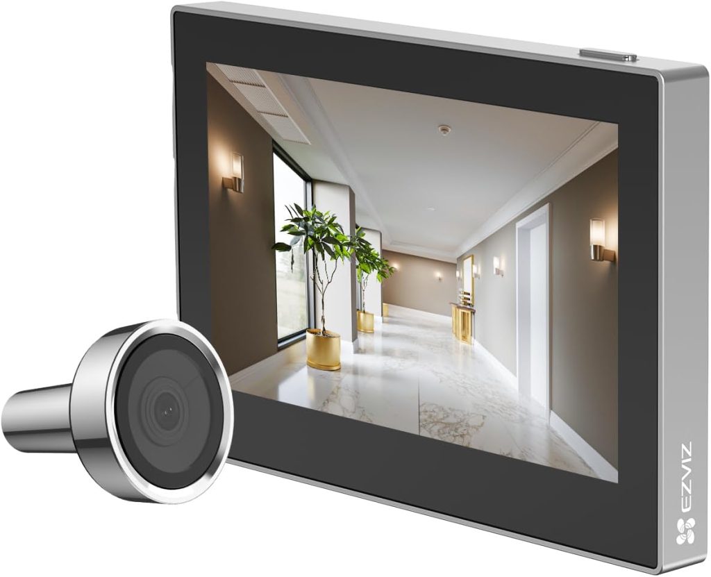 EZVIZ Mirilla Digital de Puerta con Pantalla a Color de 4.3” Cámara Video Inalámbrico 1080P,Vista en Vivo146°,Batería Recargable 2200mAh,WiFi 2,4GHz,NO Detección de Movimiento,NO Visión Nocturna,CP2