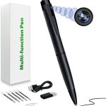 Cámaras Espía Oculta Mini HD 1080P 32GB Bolígrafo de cámara de niñera Grabadora de Audio y Video con Detección de Movimiento para Reuniones de Negocios