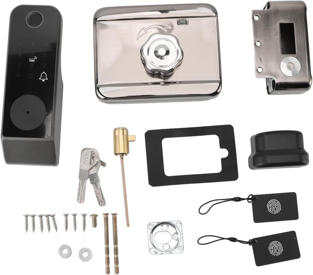 Cerradura Inteligente Profesional, Cerradura Electrónica de Huella y Combinación, Acero Inoxidable Impermeable IP66 para Interior y Exterior – Control Remoto APP, Múltiples