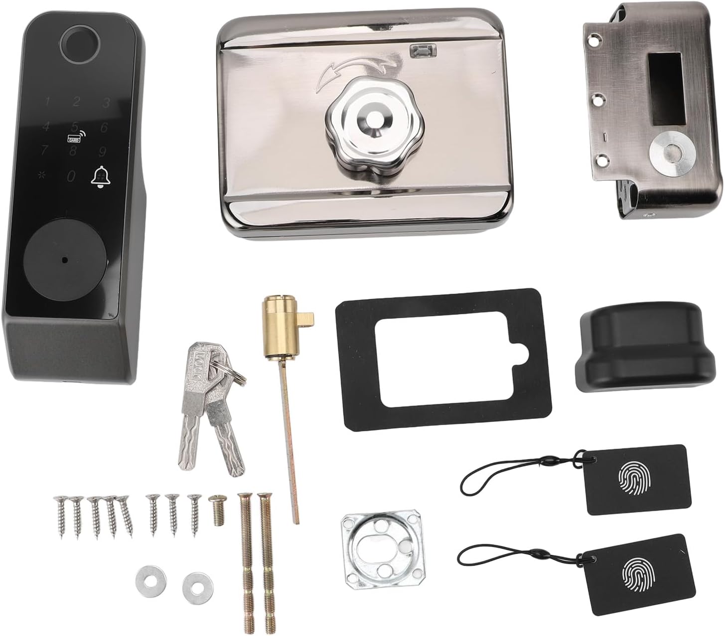 Cerradura Inteligente Profesional, Cerradura Electrónica de Huella y Combinación, Acero Inoxidable Impermeable IP66 para Interior y Exterior – Control Remoto APP, Múltiples