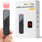 Detector de cámara Oculta Mejorada – AI-Powered Anti-Spy Device, GPS Tracker & Detector de Bug, Escáner de señal de RF portátil para hoteles, Viajes, hogar y Oficina (Black)