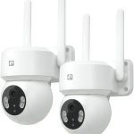 Garza Smart – Pack 2 Cámara de vigilancia WiFi IP 360º Exterior Inteligente. 1296P con Visión Nocturna, Audio bidireccional, Detección de Movimiento, Control por App.