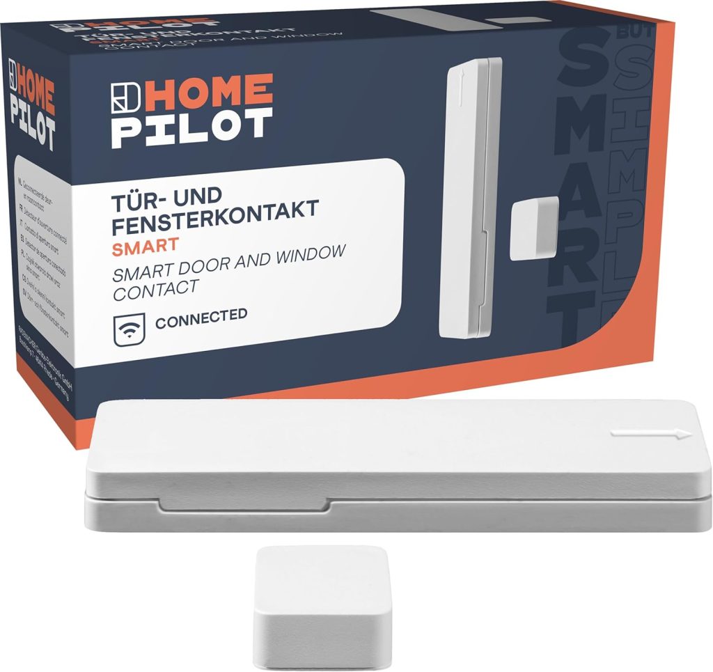 HOMEPILOT – Sensor de Puerta y Ventana Smart | Sensor Smart Home para monitorear el Estado de Las Ventanas y Puertas | Funciona con baterías y fácil de Instalar