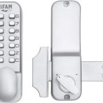 IFAM Cerradura de Sobreponer Modelo MCA200, Apertura Mecánica con Código Programable Sin Necesidad de Llave, Acabado Cromado, Ideal para Oficinas o Centros de Trabajo, Pequeños Almacenes o Armarios