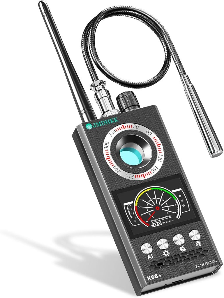 JMDHKK Versteckter Kamera- und Wanzendetektor – Magnetischer Tracker- und Funksignalfinder für Zuhause, Büro, Hotel, Auto – Erweiterter Privatsphärenschutz für Reisen & Sicherheit (Grau)