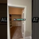 Vista de un pequeño vestidor interior con marco de puerta blanco entreabierto, alfombra beige, estantes empotrados en las paredes claras y buena iluminación, diseñado para accesibilidad y SEO, La impactante muerte de un joven en el infame edificio B9 de Badalona que todos están comentando.