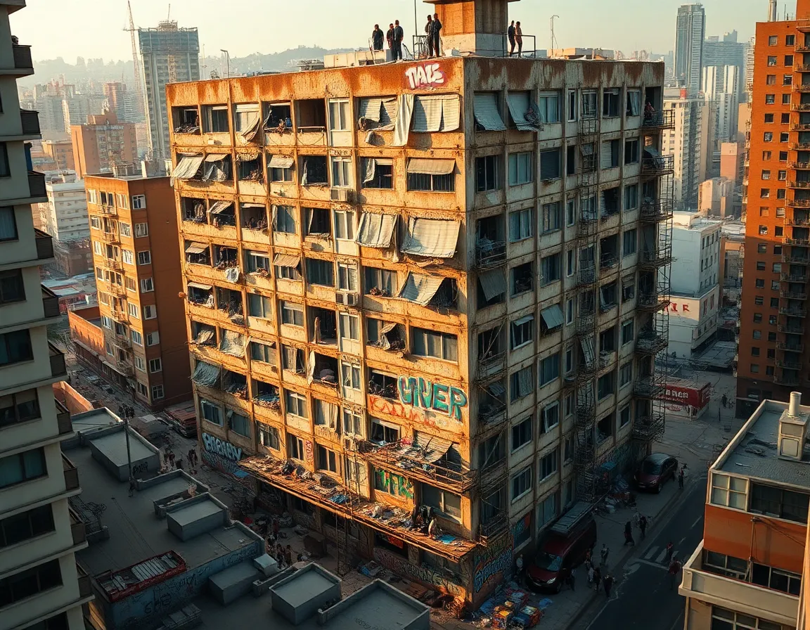 Okupación de edificios completos: casos extremos